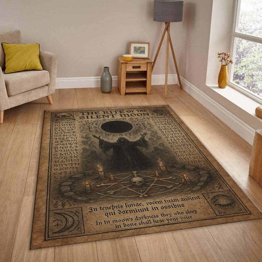 Pagan Rug, Green Goth Carpet Dark Aesthetic Decor, Witchy Celtic