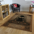 Pagan Rug, Green Goth Carpet Dark Aesthetic Decor, Witchy Celtic