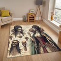 Goth Anatomy Rug, Dark Academia Area Rug