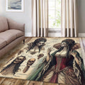 Goth Anatomy Rug, Dark Academia Area Rug