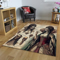 Goth Anatomy Rug, Dark Academia Area Rug