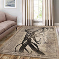 Goth Occult Rug, Dark Academia Area Rug