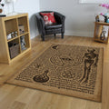 Goth Occult Rug, Dark Academia Area Rug