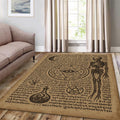 Goth Occult Rug, Dark Academia Area Rug