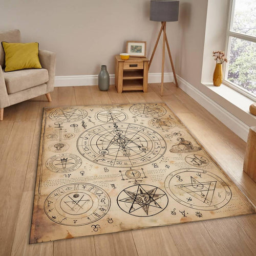 Alchemy Rug, Occult Grimoire Area Rug