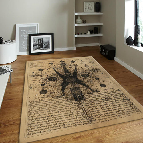 Alchemy Rug, Occult Grimoire Area Rug