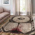 Goth Anatomy Rug, Dark Academia Area Rug