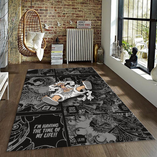 Luffy Gear 5 Rug, One Piece Manga Panel Art