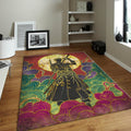 Roronoa Zoro Rug, One Piece Gold Silhouette Art