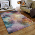 Watercolor Galaxy Rug, Abstract Space Art