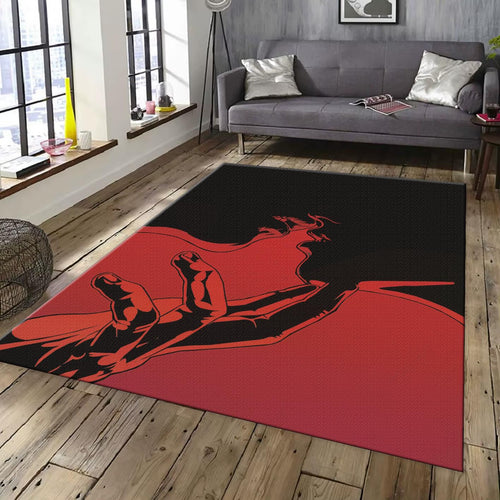 Abstract Passion Rug, Red and Black Art