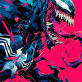 Venom Rug, Vibrant Marvel Fan Art Spider-Man Villain Decor Gift
