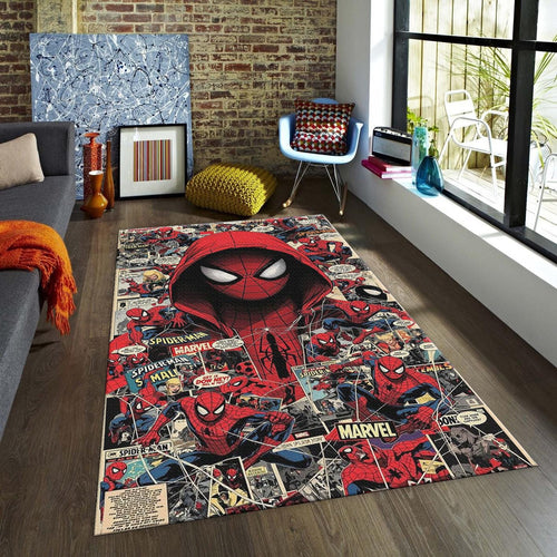 Marvel Comics Rug, Hooded Spider-Man Art