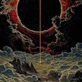 Cosmic Eclipse Rug, Celestial Art Dark Fantasy Landscape Decor