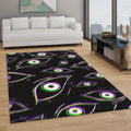 Psychedelic Eye Rug, Trippy Glitch Art