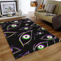 Psychedelic Eye Rug, Trippy Glitch Art