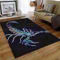 Neon Scorpion Rug, Glowing Art Style