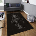 Tactical Schematic Rug, Black and White