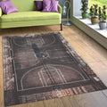 Moody Basketball Court Rug, Aerial Art