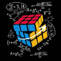 Math Formulas Rug, Puzzle Cube Art STEM Decor Gift Geek Nerd