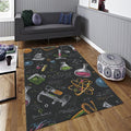 Colorful Science Rug, STEM Decor Chemistry Lab Art Geek Nerd