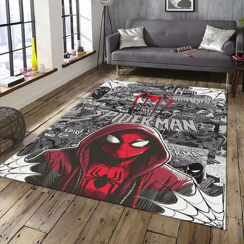 Marvel Comics Rug, Hooded Spider-Man Art