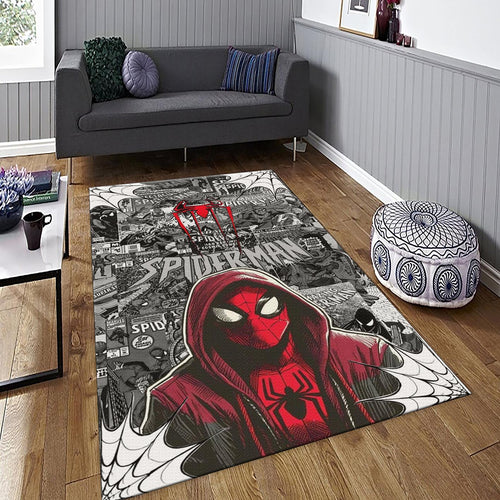 Marvel Comics Rug, Hooded Spider-Man Art