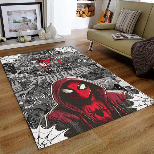 Marvel Comics Rug, Hooded Spider-Man Art