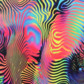Psychedelic Abstract Rug, Trippy Neon Art
