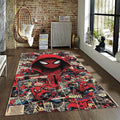 Spider-Man Rug, Comic Book Collage Marvel Superhero Decor Classic