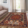 Traditional Oriental Rug, Red and Navy Blue