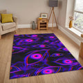 Psychedelic Eye Rug, Trippy Glitch Art