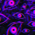 Psychedelic Eye Rug, Trippy Glitch Art