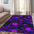 Psychedelic Eye Rug, Trippy Glitch Art