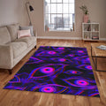 Psychedelic Eye Rug, Trippy Glitch Art