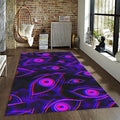 Psychedelic Eye Rug, Trippy Glitch Art