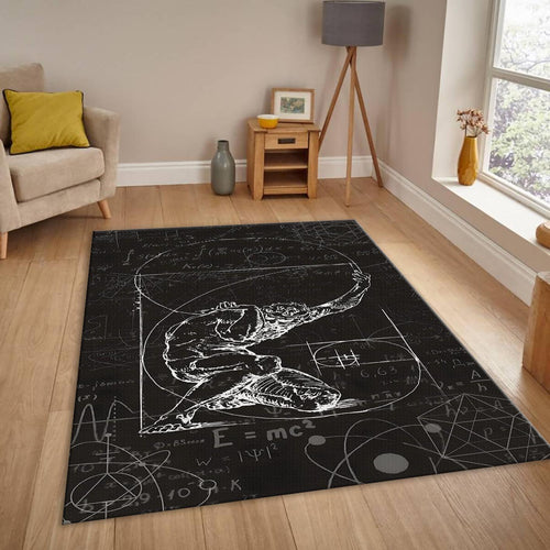 Dark Academia Rug, Atlas Mythology Art