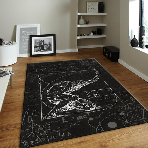 Dark Academia Rug, Atlas Mythology Art