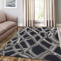 Minimalist Basketball Net Rug, Abstract Sports Art