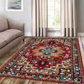 Traditional Oriental Rug, Red and Teal