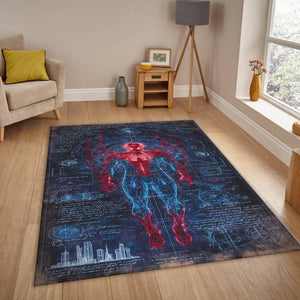Spider Man Rug, Marvel Schematic Art