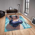 Sexy Waifu Rug, Ecchi Lewd Room Decor