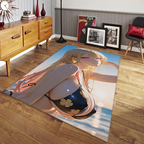 Sexy Waifu Mat, Ecchi Girl Art Otaku Bedroom Mat Gamer Room Gift