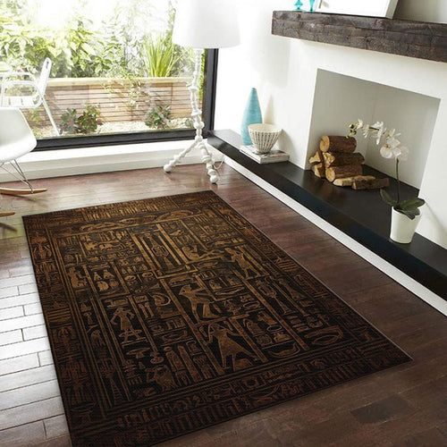 Egyptian Hieroglyph Rug, Ancient Egypt Decor