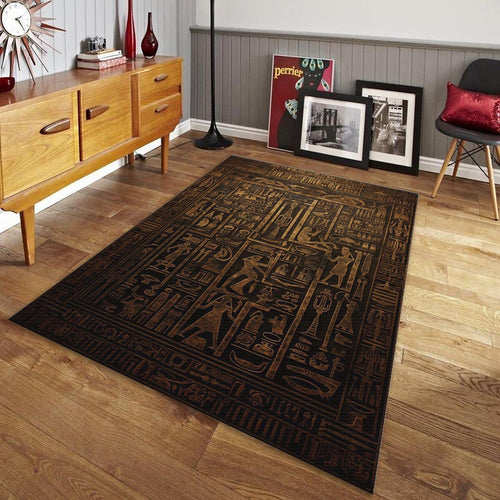 Egyptian Hieroglyph Rug, Ancient Egypt Decor