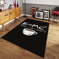 Funny Coffee Rug, E=MC2 Parody Art Science Humor Decor Kitchen