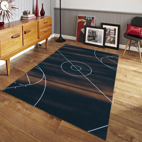 Basketball Court Rug, Sports Fan Decor