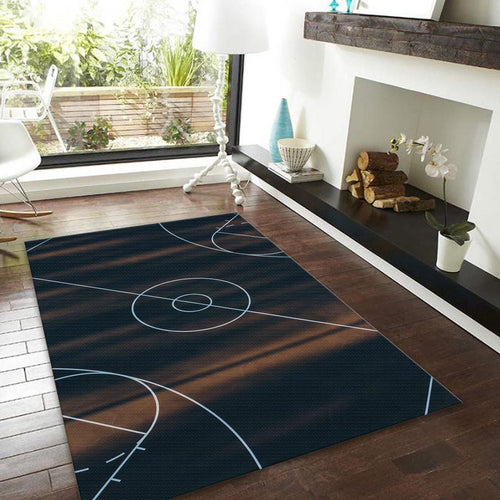 Basketball Court Rug, Sports Fan Decor