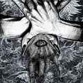 Dark Surrealism Rug, Hand Eye Sketch Art