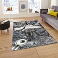 Dark Surrealism Rug, Hand Eye Sketch Art